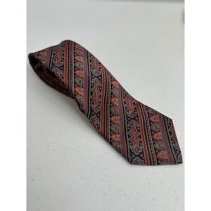 Mario Valentino Men's Made in Italy Short Narrow Multicolor Silk‎ Tie